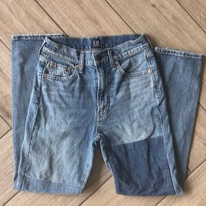 GAP 00/24 Women’s patchwork high rise cheeky straight leg jeans